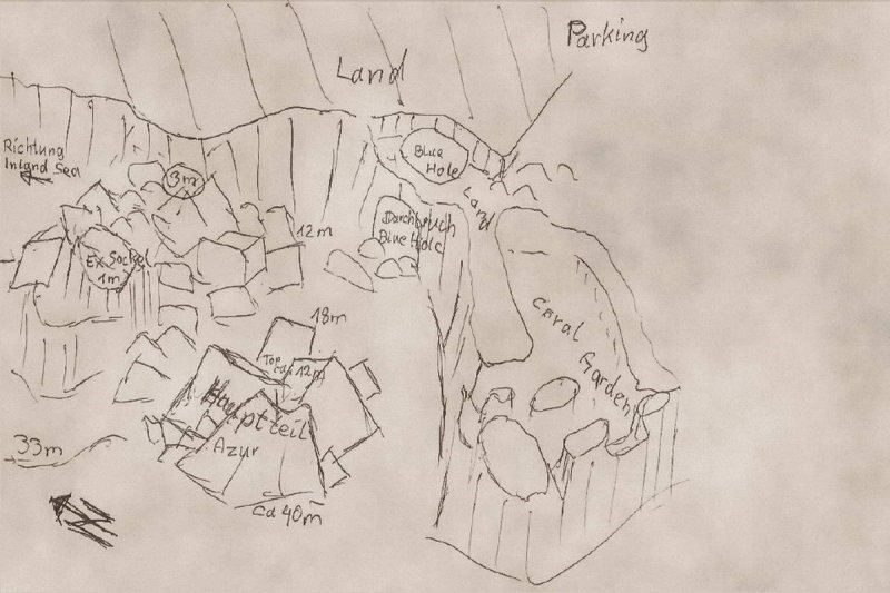 Sketch Dive Spot Azure Window/Azure Boulders