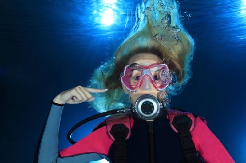 Problems with the ear while diving
(c) Martin Hablützel: Female Scuba Diver