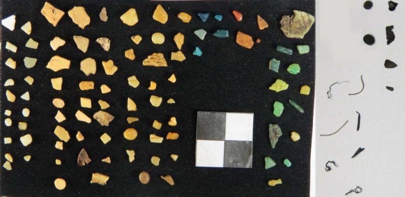 Plastic particles from the stomach of a Christmas shearwater (Puffinus nativitatis) found dead on the island of Salas y Gómez
(c) Matías Portflitt Toro