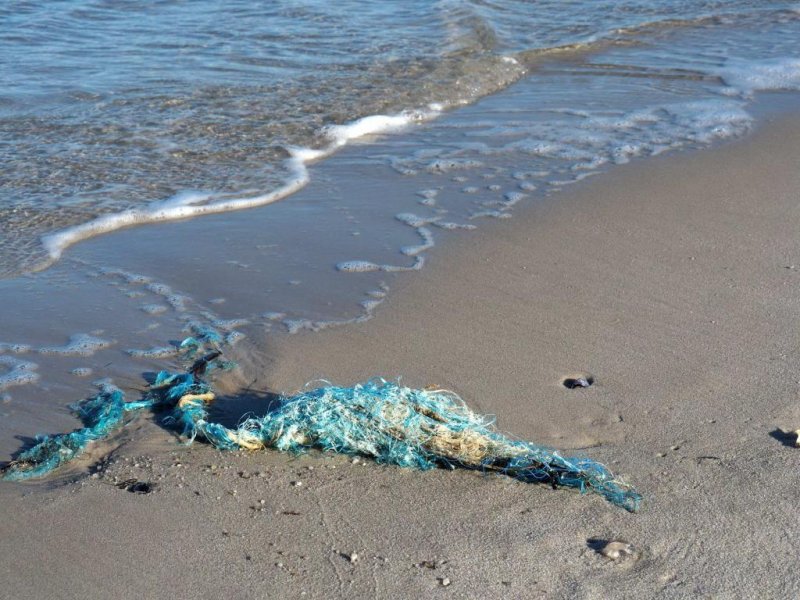 Fishing nets washed ashore on Sylter beach, (c) Olaf Klodt