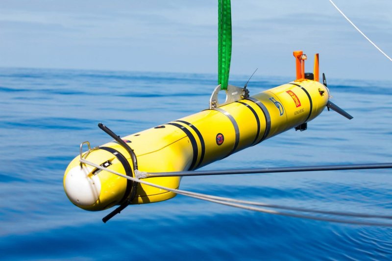 To study populations of deep-sea squid (the primary food for beaked whales) scientists used this REMUS autonomous underwater vehicle (AUV) outfitted with special echosounders. (c) Kelly Benoit-Bird