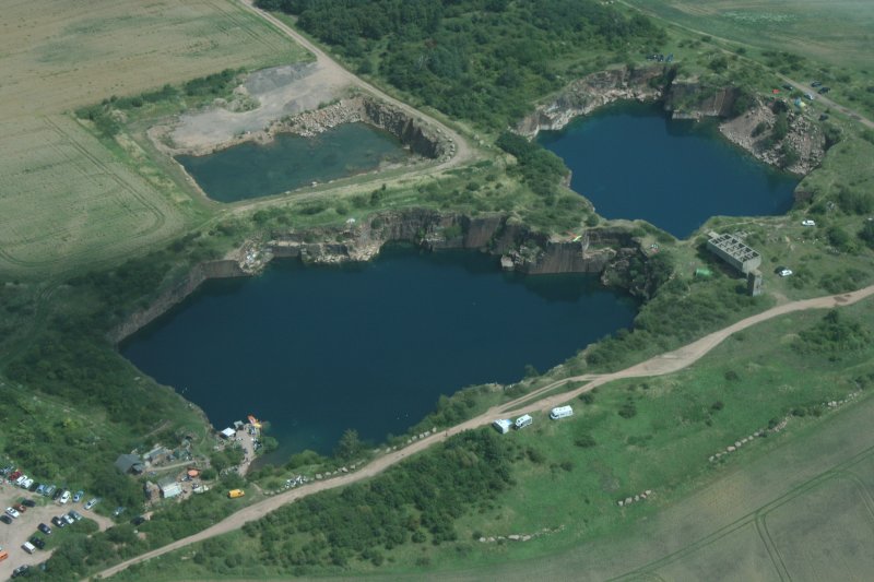 Aerial Photograph of the Loebejuen quarries (c) Manfred Werbig