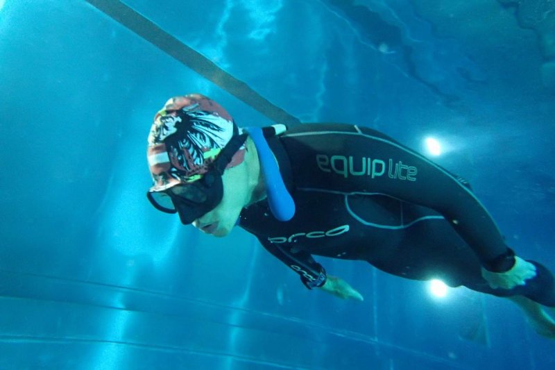 Tom Oberhuber during the record attempt