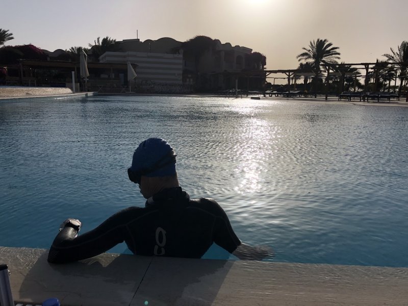 Tom Oberhuber during training in Egypt