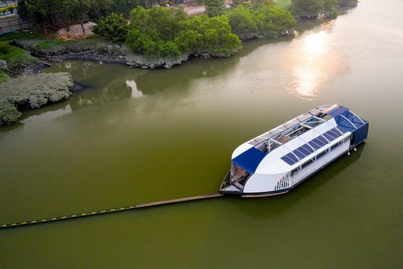 Ocean Cleanup Interceptor in Malaysia (c) Ocean Cleanup