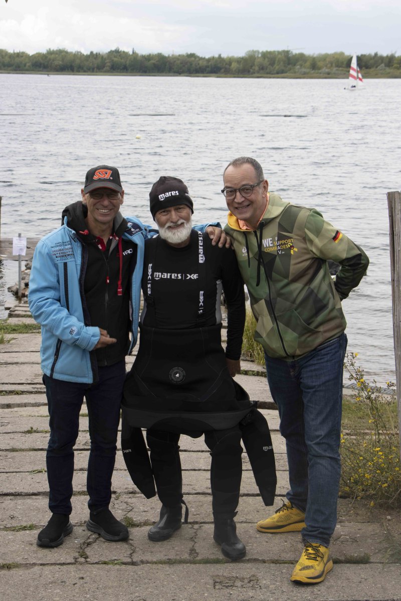 Diving for All participant in dive gear at Schladitzer See