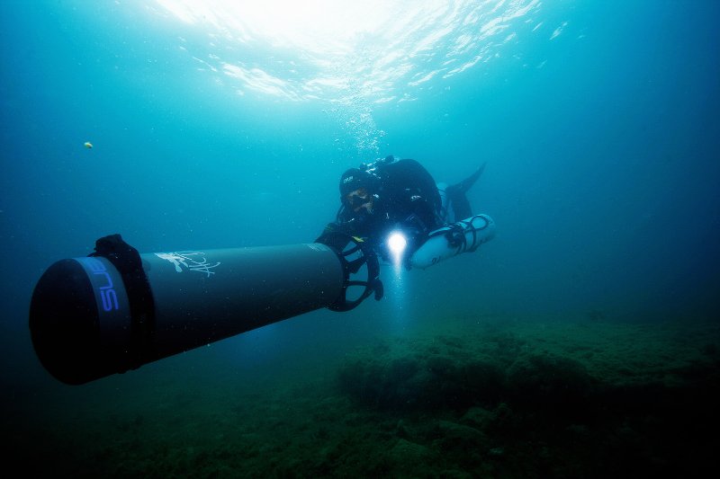 Scuba Diver during a cold-water dive close to home